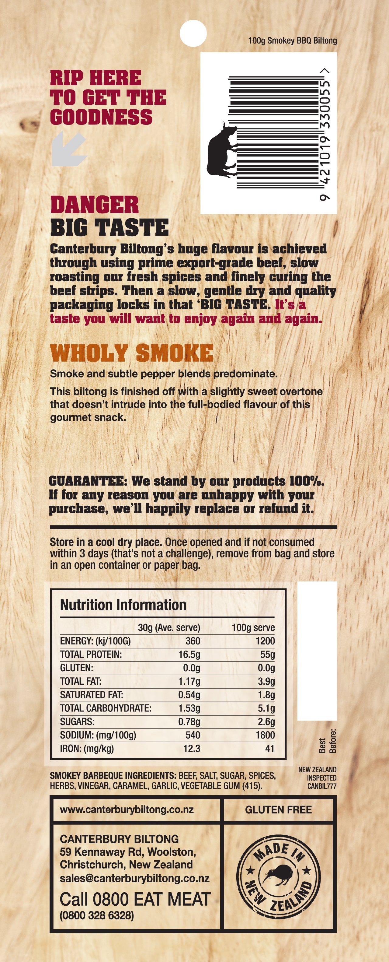Smokey BBQ 100g - Carton of 10