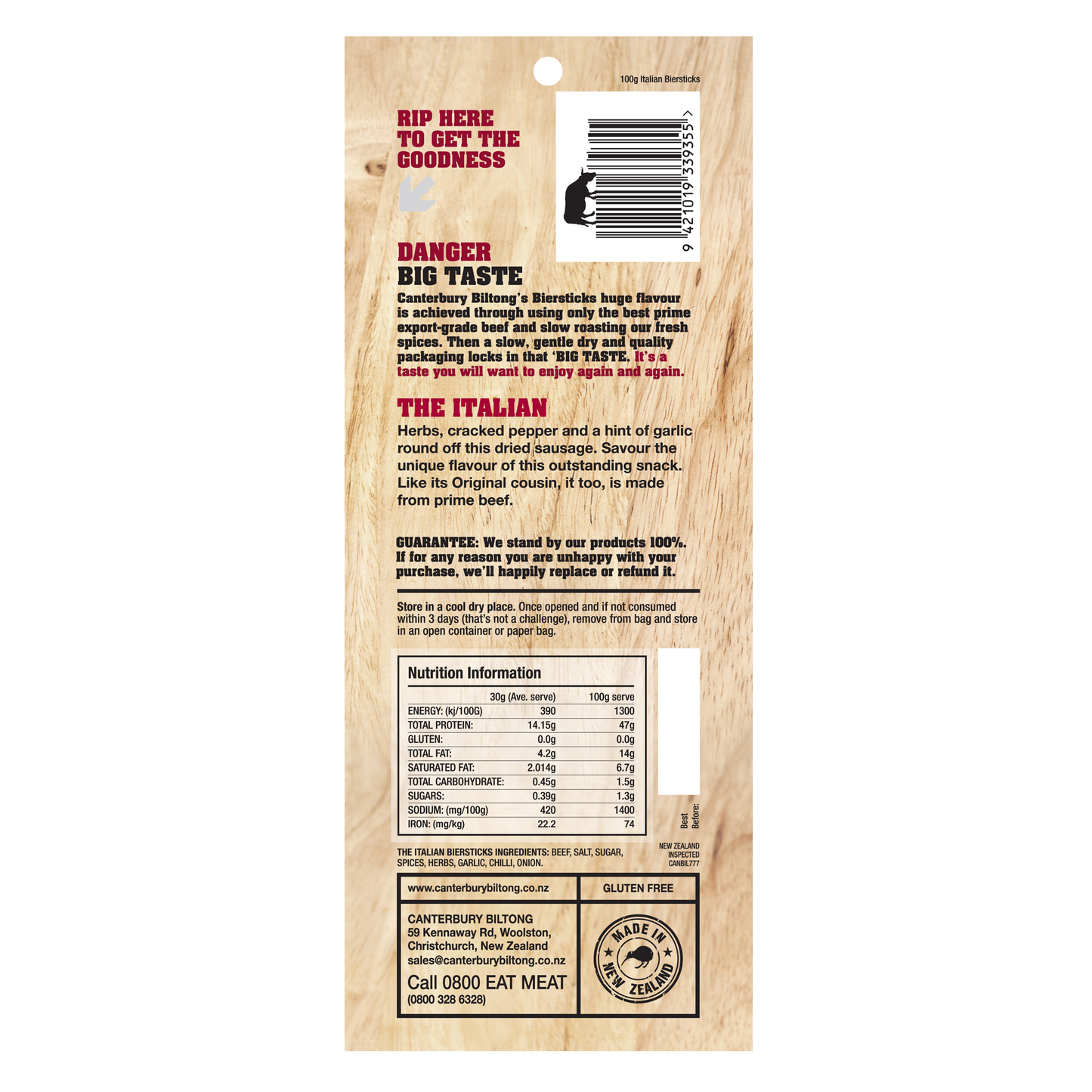 Italian Bierstick 100 - Carton of 10