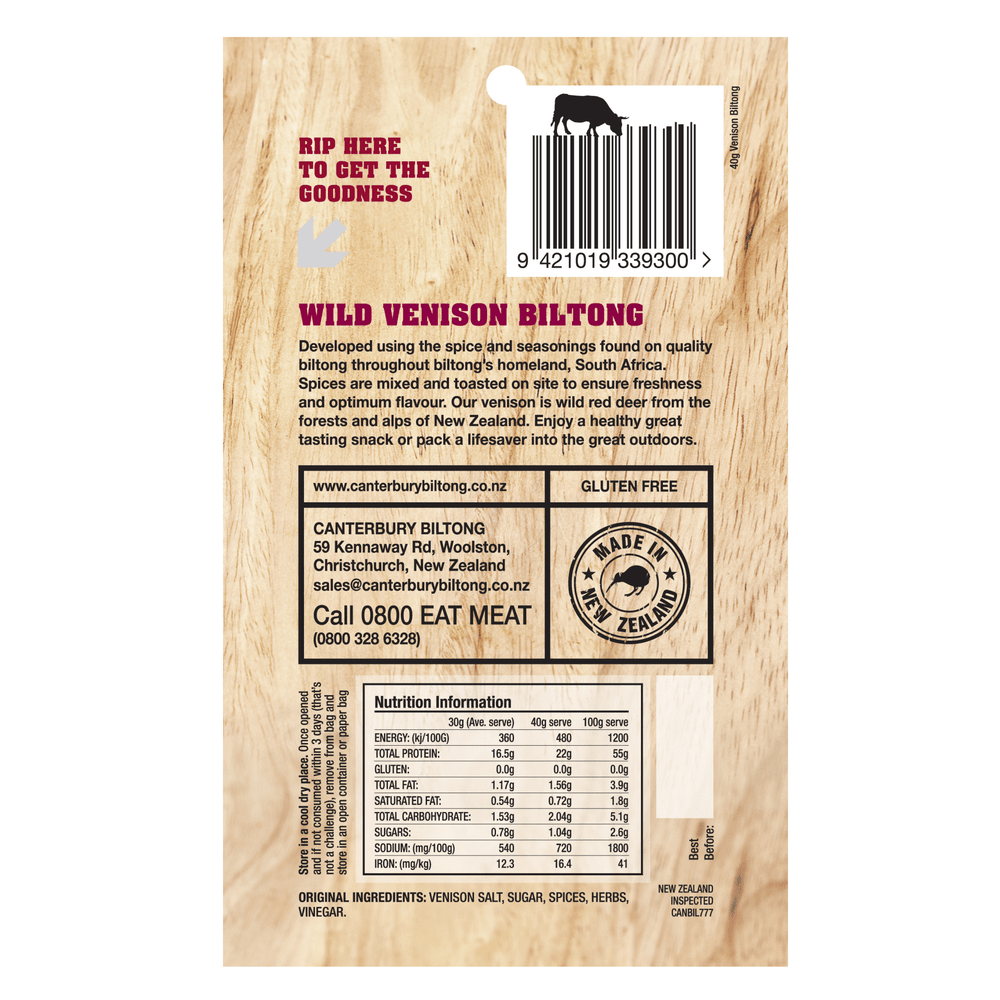 Venison 40g - Carton of 15