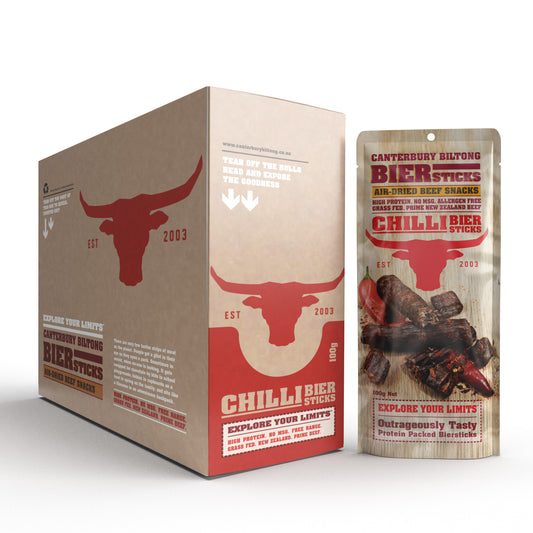 Chilli Bierstick 100g  - Carton of 10